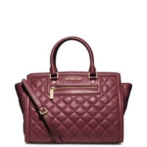 Michael Kors | Burgundy Quilted Selma Bag